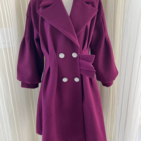 Dabuwawa Female Vintage 60/50 Era Exquisites Double Diamond Button Wool … - Picture 5 of 16